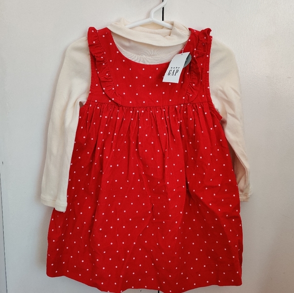 NWT Gap Kids Red Polka Dot Jumper Set - Picture 6 of 6